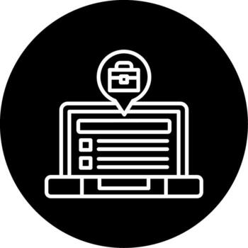 Candidate Selected Status Line Circle Inverted vector