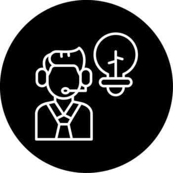 problema resolviendo soluciones línea circulo invertido vector