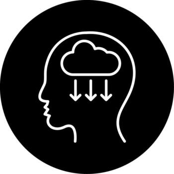 Pessimistic Worldview Trait Line Circle Inverted vector