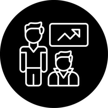 Project Work Progress Line Circle Inverted vector