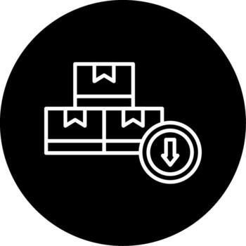 Product Decrease Chart Line Circle Inverted vector