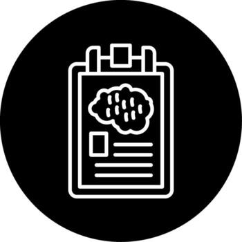 Neurology Brain Science Line Circle Inverted vector