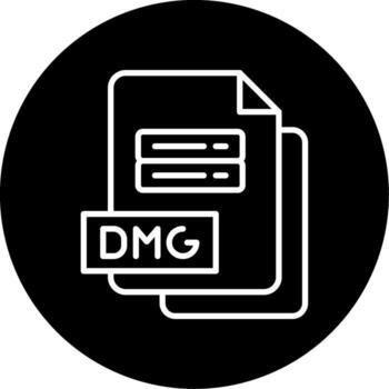 Mac DMG File Line Circle Inverted vector
