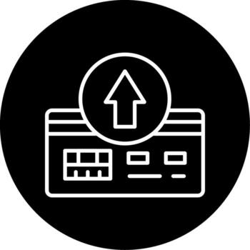 Front Side Of Card Line Circle Inverted vector