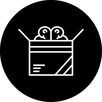 Out Of The Box Line Circle Inverted vector