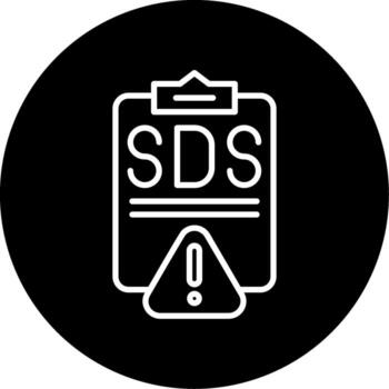 la seguridad datos sábana icono línea circulo invertido vector