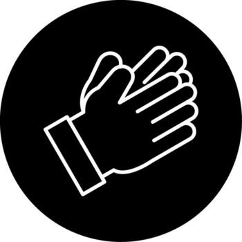 Clapping Hands Motion Line Circle Inverted vector