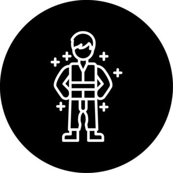 Positive Optimism View Line Circle Inverted vector