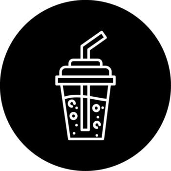 Cold Soft Drink Line Circle Inverted vector