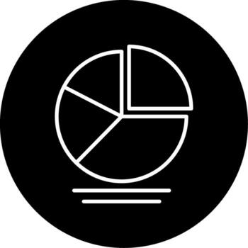 degradado tarta gráfico línea circulo invertido vector