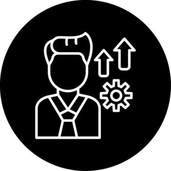 Personalized User Experience Line Circle Inverted vector