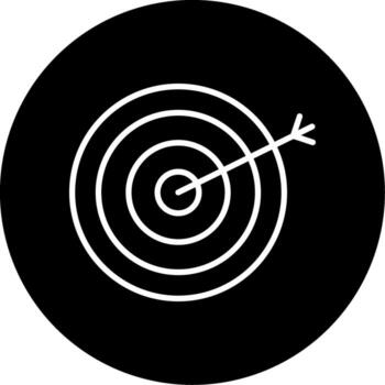 Target Shooting Game Line Circle Inverted vector