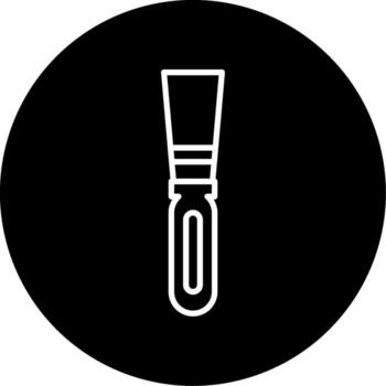 agudo cincel herramienta línea circulo invertido vector