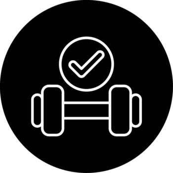 Exercise For Health Line Circle Inverted vector