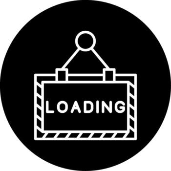 cargando página animación línea circulo invertido vector