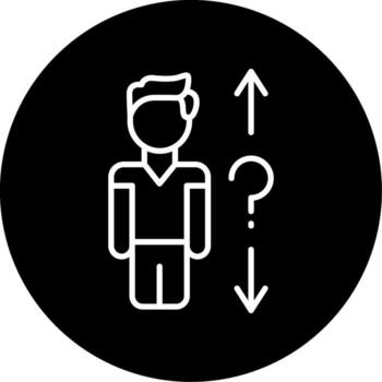 Decision Making Line Circle Inverted vector