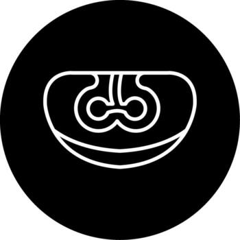 Digestive Enzyme Function Line Circle Inverted vector