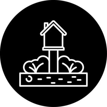 Residential Plot Location Line Circle Inverted vector