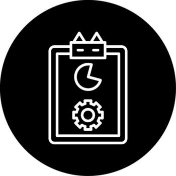 Ongoing Project Progress Line Circle Inverted vector