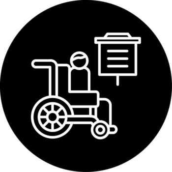 Disabled Persons Education Program Line Circle Inverted vector