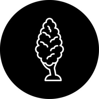 Generic Tree Icon Line Circle Inverted vector