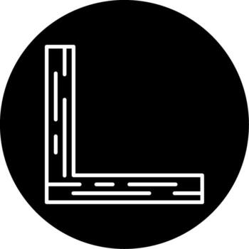Wood L Shape Line Circle Inverted vector
