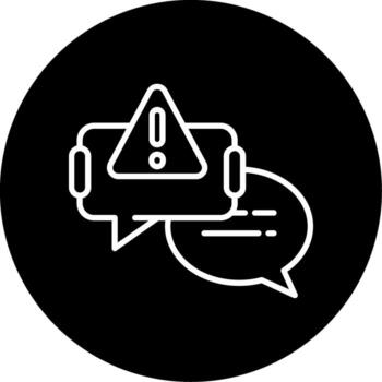 Vertical Speech Bubble Line Circle Inverted vector