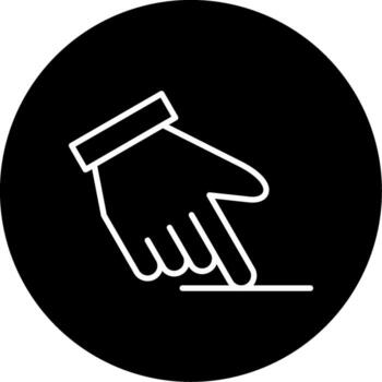 Touch With Hands Line Circle Inverted vector