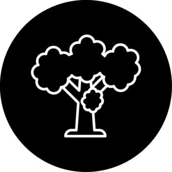 Giant Sequoia Tree Line Circle Inverted vector