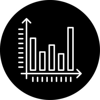 Bar Graph Line Inverted vector