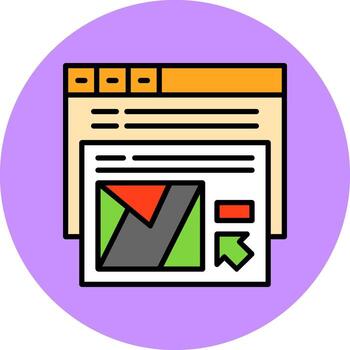 Conversion rate optimization Circle Filled Circle Icon vector