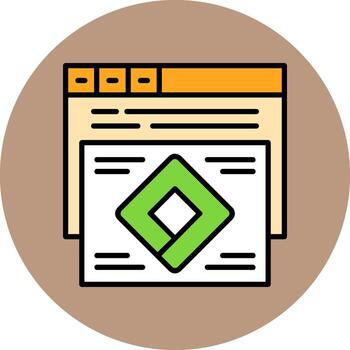 Attribution modeling Circle Filled Circle Icon vector