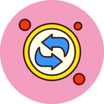 actualizar botón navegación lleno circulo icono vector