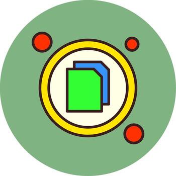 Copy Button Navigation Filled Circle Icon vector