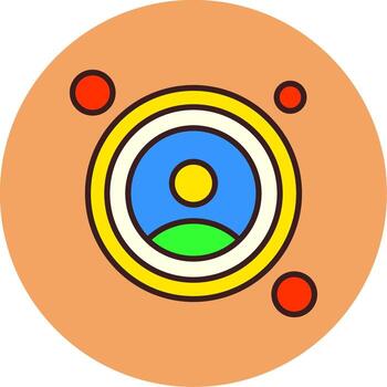 Profile Button Navigation Filled Circle Icon vector