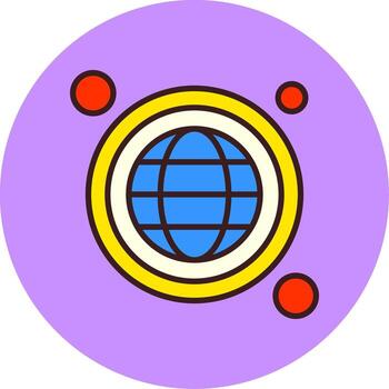 Internet botón navegación lleno circulo icono vector