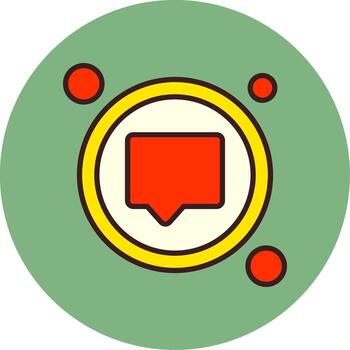 charla botón navegación lleno circulo icono vector