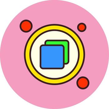 Restore Down Navigation Filled Circle Icon vector