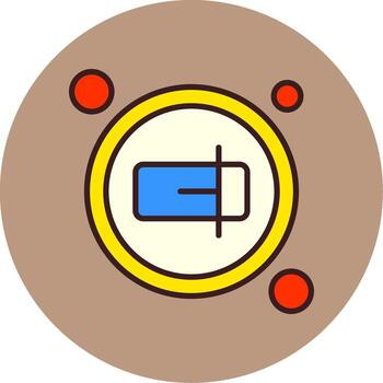 Rename Button Navigation Filled Circle Icon vector