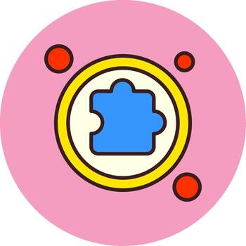 Extension Button Navigation Filled Circle Icon vector