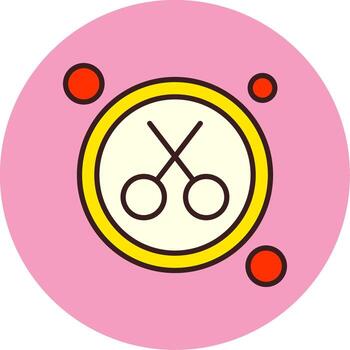 cortar botón navegación lleno circulo icono vector