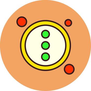 Customize Button Navigation Filled Circle Icon vector