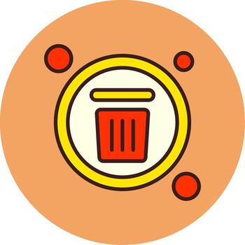Delete Button Navigation Filled Circle Icon vector