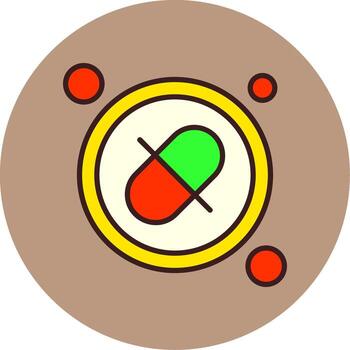 Link Button Navigation Filled Circle Icon vector