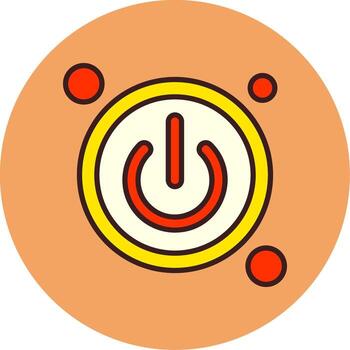 Power Button Navigation Filled Circle Icon vector