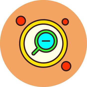 enfocar fuera botón navegación lleno circulo icono vector