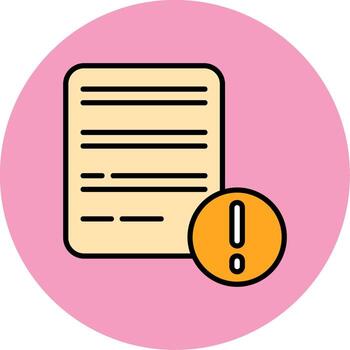 Writing Notification Filled Circle Icon vector