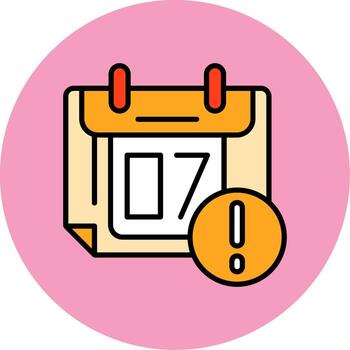 Calendar event Notification Filled Circle Icon vector