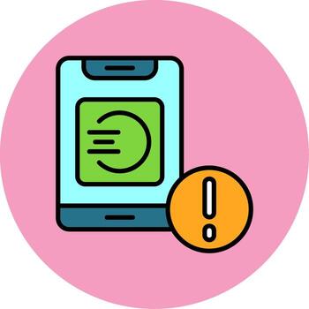 Running apps Notification Filled Circle Icon vector