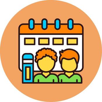 Community reading event Filled Circle Icon vector